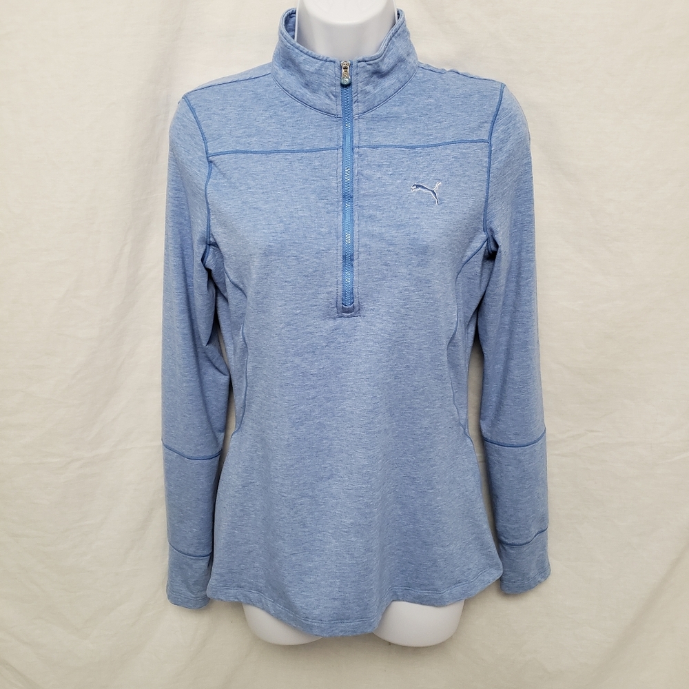 Puma Blue Dry Cell 1/4 Zip Shirt Small